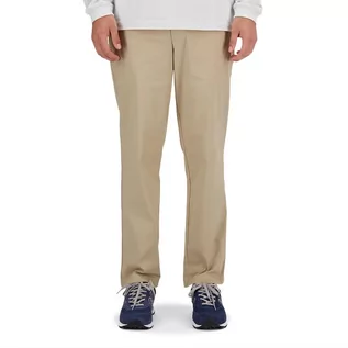 Spodnie sportowe męskie - Spodnie New Balance MP41575SOT - beżowe - grafika 1