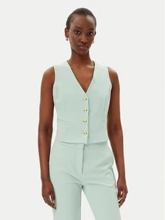 Maryley Kamizelka 25EB128/43SP Zielony Regular Fit - Kamizelki damskie - miniaturka - grafika 1