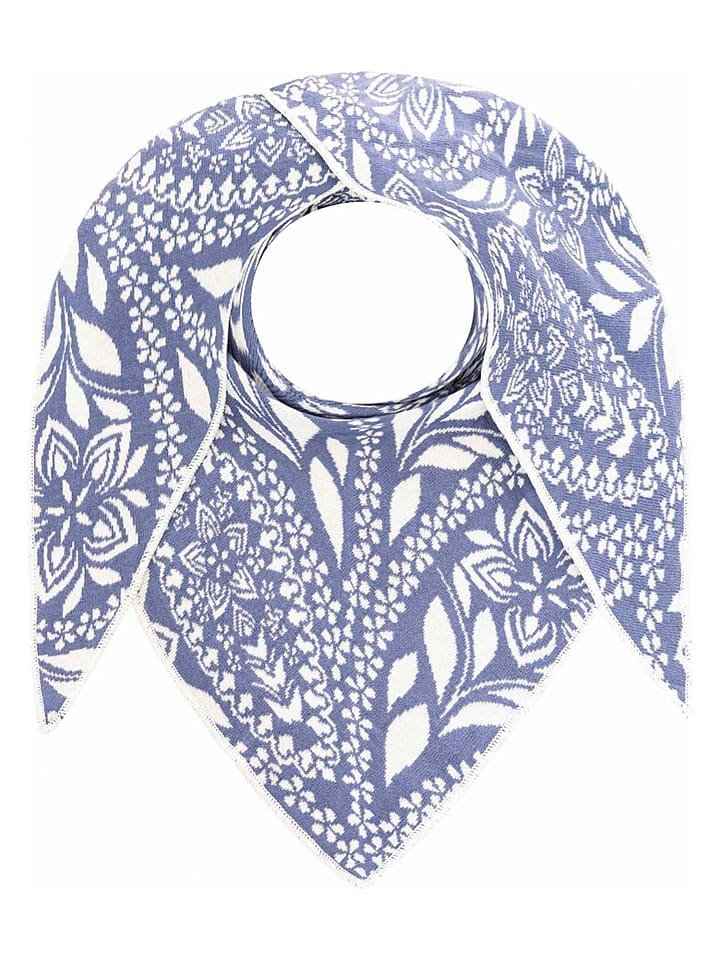 Zwillingsherz Chusta trójkątna w kolorze niebieskim - 200 x 130 cm