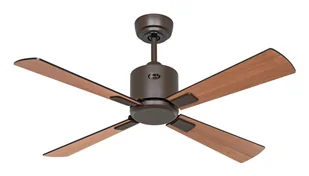 Energooszczędny wentylator sufitowy z pilotem Eco Neo III 103 cm brązowe łopatki czarny / teak - Wentylatory sufitowe - miniaturka - grafika 1