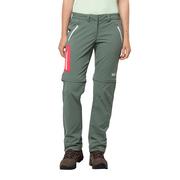 Spodnie sportowe damskie - Spodnie z odpinanymi nogawkami OVERLAND ZIP AWAY W hedge green - 40 - miniaturka - grafika 1