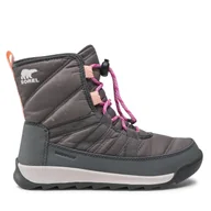 Buty dla dziewczynek - Śniegowce Sorel Youth Whitney II Short Lace WP NY3903 Szary - miniaturka - grafika 1