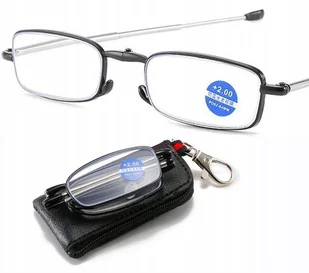Składane okulary do czytania brelok plusy +1.5 - Okulary korekcyjne, oprawki, szkła - miniaturka - grafika 1