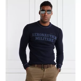 Aeronautica Militare Wełniany sweter | Regular Fit - Swetry męskie - miniaturka - grafika 1