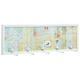 vidaXL Wieszak na płaszcze, biały, 20,2 x 8,5 x 66,5 cm, MDF - Wieszaki i stojaki - miniaturka - grafika 1