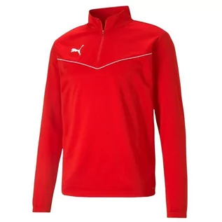 Koszulki męskie - Bluza Męska Puma Teamrise 1 4 Zip Top Czerwona 657394 01-M - grafika 1