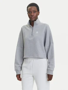 adidas Bluza Essentials French Terry IY9681 Szary Oversize - Bluzy damskie - miniaturka - grafika 1