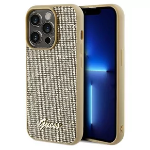 Etui Guess GUHCP14XPMSDGSD Apple iPhone 14 Pro Max hardcase Disco Metal Script złoty/gold - Etui i futerały do telefonów - miniaturka - grafika 1