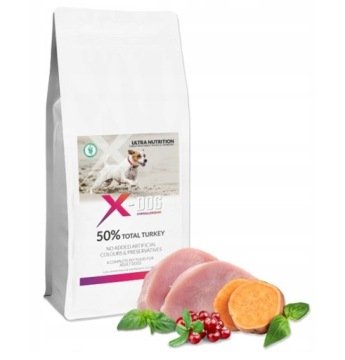 X-DOG GF ADULT M/L INDYK BATATY I ŻURAWINA 12KG