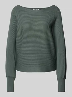 Sweter z dzianiny z dekoltem w łódkę model ‘ADALINE’ - Swetry damskie - miniaturka - grafika 1