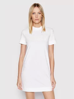 Sukienki - Calvin Klein Jeans Sukienka codzienna J20J218458 Biały Regular Fit - grafika 1