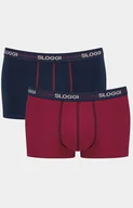 Majtki damskie - Sloggi 2-pack bokserki męskie Men Start Hipster C2P 10206968 box, Kolor granatowo-czerwony, Rozmiar M, Sloggi - Primodo.com - miniaturka - grafika 1