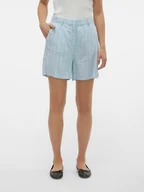 Spodenki damskie - Vero Moda Szorty "Mindy" w kolorze błękitnym - miniaturka - grafika 1