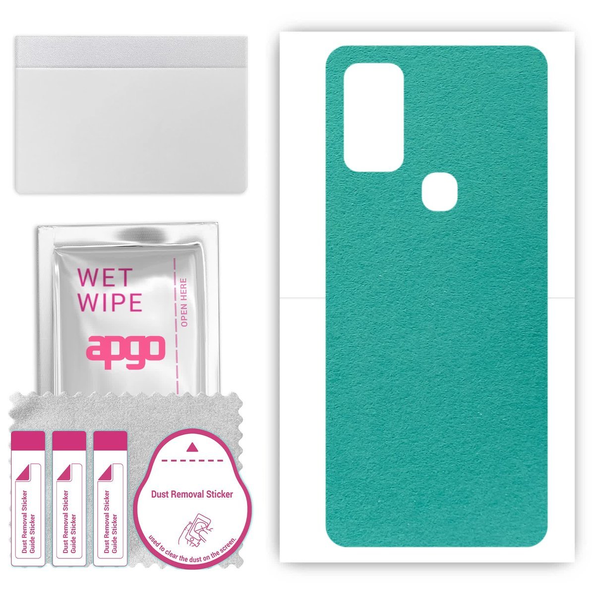 Folia naklejka skórka strukturalna na TYŁ Zamsz do Samsung Galaxy M31 Prime - Zamsz Miętowy - apgo SKINS