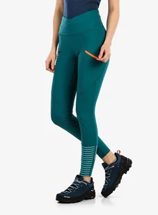 Legginsy wspinaczkowe damskie Ortovox Mandrea Tights - green - Odzież trekkingowa damska - miniaturka - grafika 1