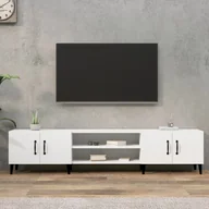 Szafki RTV - Szafka pod TV, biała, 180x31,5x40 cm, materiał drewnopochodny Lumarko! - miniaturka - grafika 1