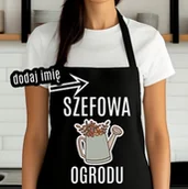 Fartuchy i rękawice kuchenne - Fartuch dla OGRODNICZKI - SZEFOWA OGRODU z imieniem - miniaturka - grafika 1