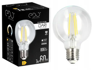 Żarówka dekoracyjna Led E27 G80 Clear 7W 4000K neutralna 806lm Edo 10szt. - Żarówki LED - miniaturka - grafika 1