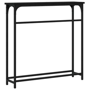 Stolik konsolowy, czarny, 75x19,5x75 cm Lumarko! - Konsole i sekretarzyki - miniaturka - grafika 7