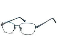 Okulary korekcyjne, oprawki, szkła - Oprawki korekcyjne zerówki okulary metalowe 796B granatowe - miniaturka - grafika 1