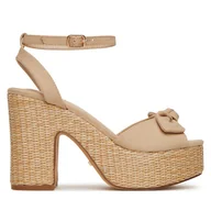 Espadryle damskie - Espadryle DeeZee RT2206125 Beżowy - miniaturka - grafika 1