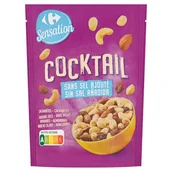 Orzeszki - Carrefour Sensation Mieszanka prażonych orzeszków ziemnych i orzechów z rodzynkami 120 g - miniaturka - grafika 1