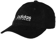 Czapki damskie - adidas Sztruksowa czapka z daszkiem, Czarny/szary dwa, XL - miniaturka - grafika 1