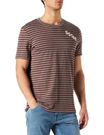 Koszulki męskie - G-STAR RAW T-shirt męski Stripe Slim, Wielokolorowy (Granite/Brown Stone Stripe D21190-c339-d070), S - miniaturka - grafika 1
