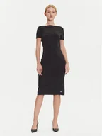 Sukienki - Calvin Klein Sukienka koktajlowa LV044D063G Czarny Slim Fit - miniaturka - grafika 1