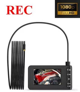 Kamera Endoskopowa Inspekcyjna FULL HD + Ekran LCD 4,3" + Przewód 5m. + Zapis + Akcesoria. - Akcesoria medyczne - miniaturka - grafika 1