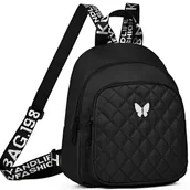 Inne - TEMU Elegancki Plecak Nylonowy - Codzienny Plecak Podróżny z Losowymi Literami na Paskach, Wytrzymała Tkanina Oxford, Kierunek Zamka Zmienia się - miniaturka - grafika 1