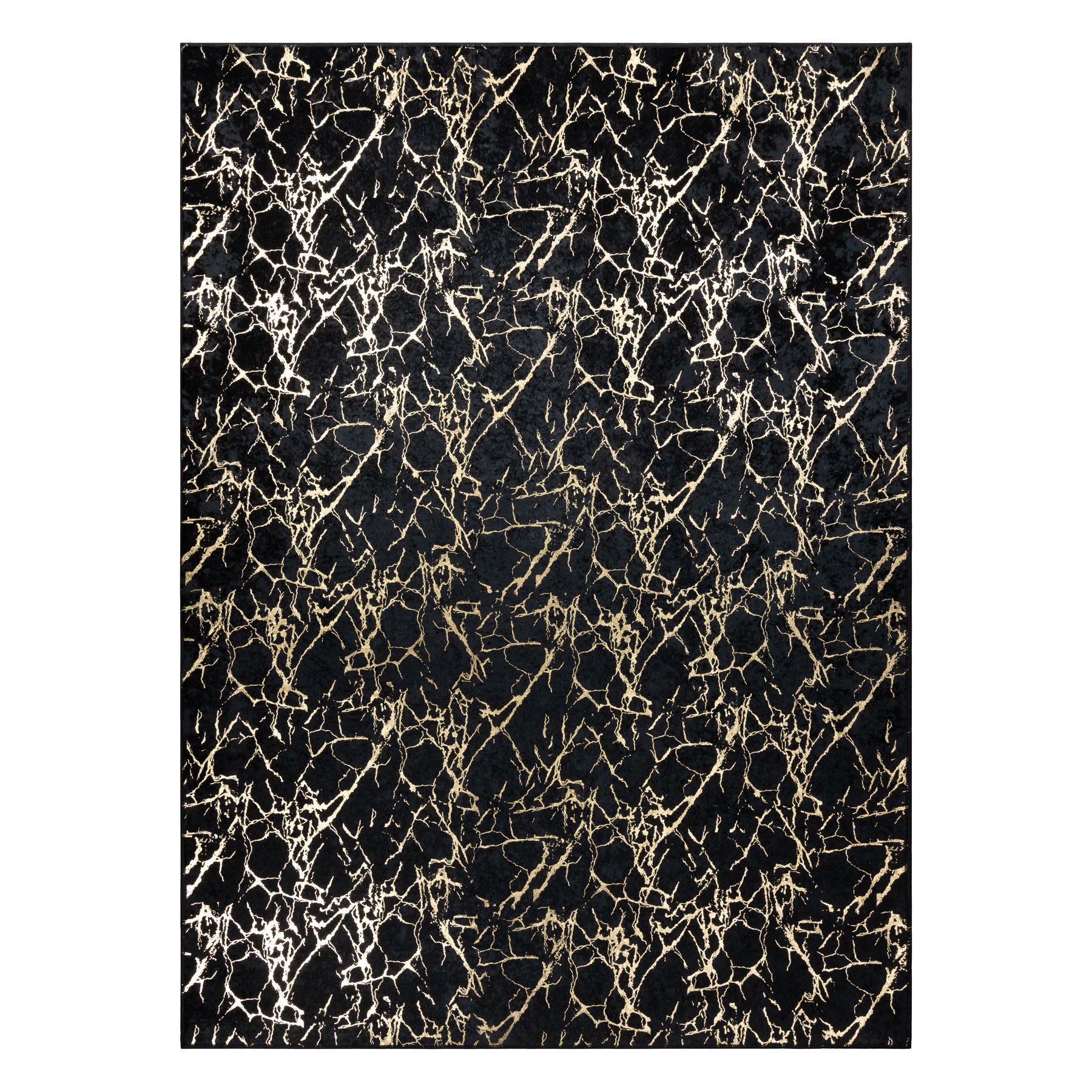 Dywan do prania MIRO 11111.2106 Marmur, glamour antypoślizgowy - / złoty czarny 140x190 cm