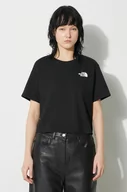 Koszulki sportowe damskie - The North Face t-shirt W Simple Dome Cropped Slim Tee damski kolor czarny NF0A87U4JK31 - miniaturka - grafika 1