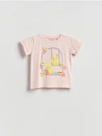 Bluzki dla niemowląt - Reserved - T-shirt z aplikacją - różowy - miniaturka - grafika 1