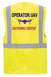 Kamizelka odblaskowa OPERATOR UAV - kieszenie, nadruk, rozmiar XXL - Odzież robocza - miniaturka - grafika 1