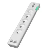 Listwy zasilające - Ever Listwa przeciwprzepięciowa ELITE T/LZ11-ELI015/0000 (2 x USB, 5 x UTE; 10 A; 1,5m; kolor biały) 2_227413 - miniaturka - grafika 1