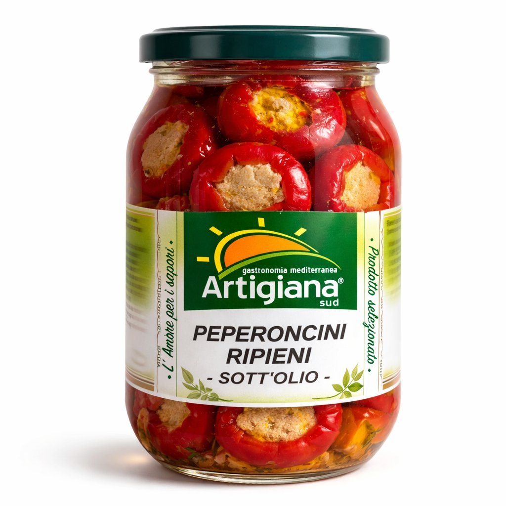 Papryczki nadziewane Peperoncini Ripieni 1kg - Artigiana