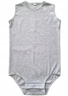 Piżamy damskie - ZOAND Body dla dorosłych chorych -  Szary melanż - rozmiar XXL - Unisex - zatrzask w kroku - miniaturka - grafika 1