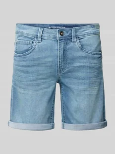 Szorty jeansowe o kroju slim fit z mieszanki bawełny model ‘ALEXA’ - Spodenki damskie - miniaturka - grafika 1