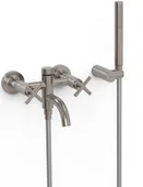 Baterie wannowe i prysznicowe - Bateria ścienna TRES Montblanc Stal 28317601AC - miniaturka - grafika 1