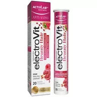 Włosy, skóra, paznokcie - ACTIVLAB  ElectroVit Beauty Hair Smak malina-granat, 20 tabletek - miniaturka - grafika 1