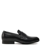 Półbuty męskie - Calvin Klein Półbuty Mocassin Lth HM0HM01503 Czarny - miniaturka - grafika 1