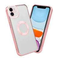 Etui i futerały do telefonów - Etui Do Apple iPhone 12 Pokrowiec w Przezroczysty - Różowy Etui Chrom Obudowa Case Cover Ochronny Cadorabo - miniaturka - grafika 1