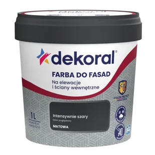 Dekoral Farba DO FASAD Intensywnie szary 1 l - Farby zewnętrzne - miniaturka - grafika 1