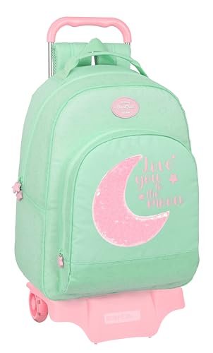 Safta BLACKFIT8 MOON - duży plecak szkolny z wózkiem 905, tkanina nadająca się do recyklingu, idealny dla dzieci w różnym wieku, wygodny i wszechstronny, jakość i wytrzymałość, 32 x 15 x 42 cm,