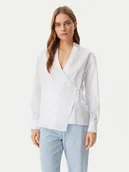 Koszule damskie - Calvin Klein Koszula K20K208226 Biały Regular Fit - miniaturka - grafika 1