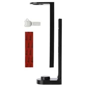 Półki łazienkowe - Czarny uchwyt ścienny na butelke, uchwyt na mydło w płynie, żel Uniwersalny - miniaturka - grafika 1