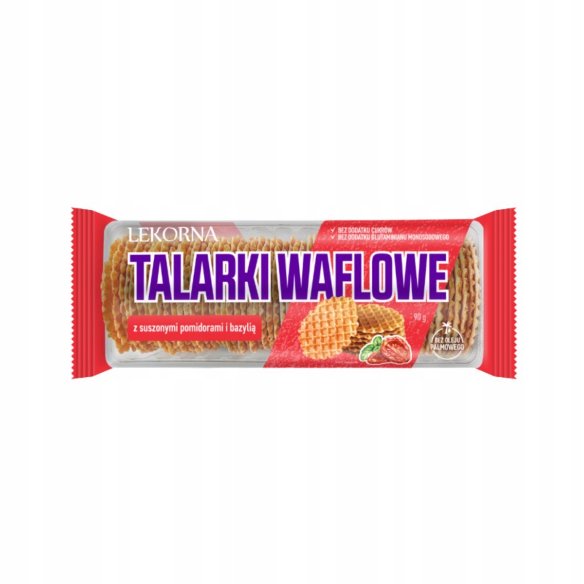 Lekorna Talarki Waflowe O Smaku Suszonych Pomidorów I Bazylii Chrupiące 90G