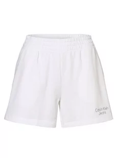 Calvin Klein Jeans Damskie spodenki dresowe, biały - Spodnie sportowe damskie - miniaturka - grafika 1