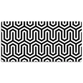 Podkładki na biurko - Mata ochronna na biurko Czarno-biała geometria 120x60 cm - miniaturka - grafika 1